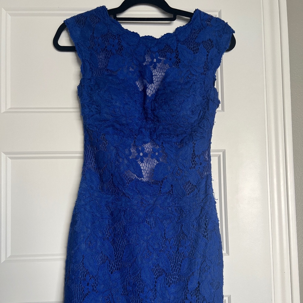 Nina Canacci Royal Blue Lace Cutout Dress Size 2